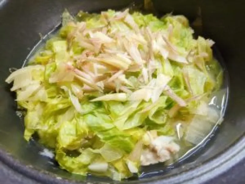 豚肉とレタスの重ね蒸し