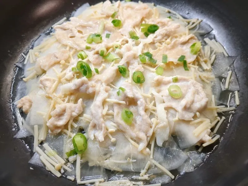 大根と豚肉の重ね蒸し