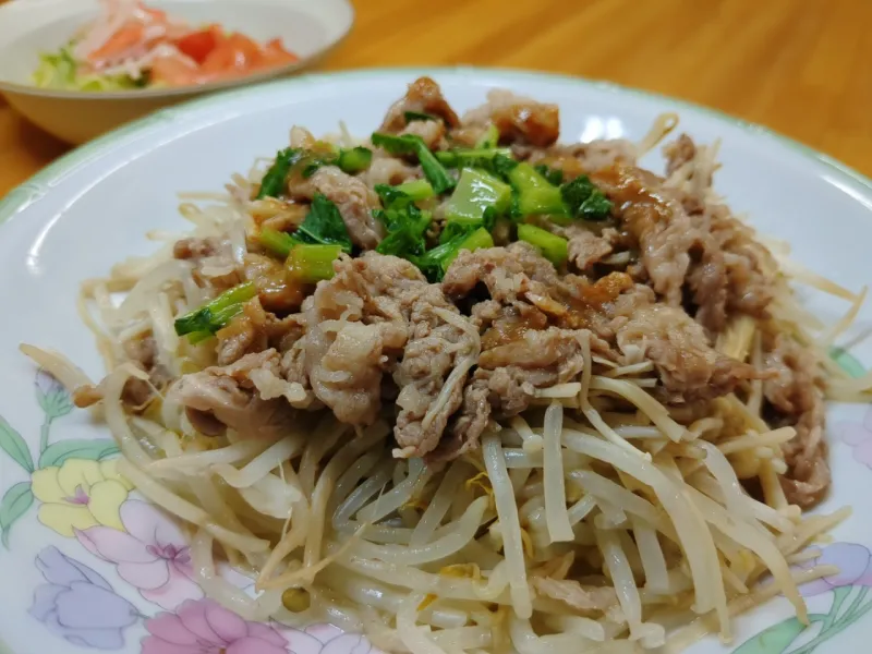 牛肉もやしのレンジ蒸し