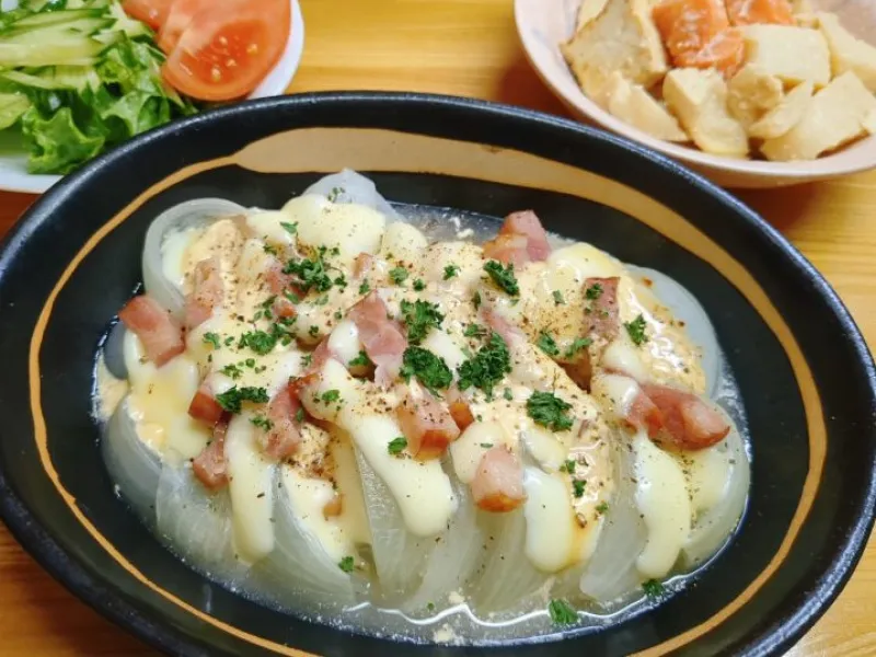 新玉ねぎのレンジ蒸し