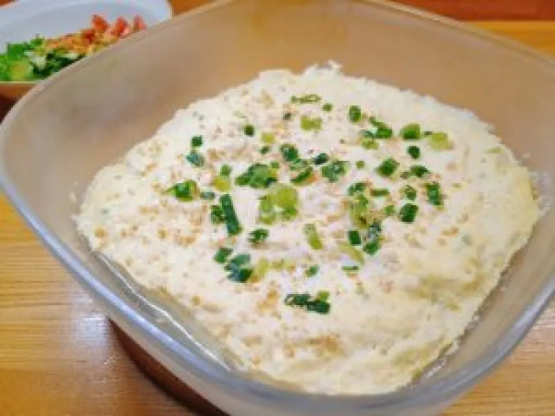 絹ごし豆腐と鶏ひき肉のレンジ蒸し
